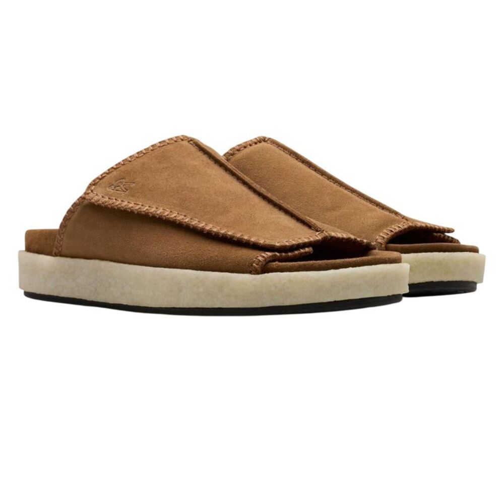 Clarks Originals Mens Overleigh Suede Sliders / Brown
